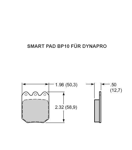 Wilwood Bremsklötze 4 Stück Smart Pad BP10 für Dynapro 2piston (6812)