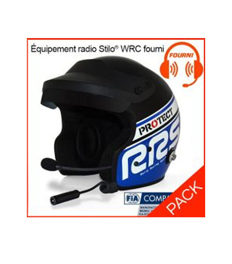 Pack Casque JET OF-S1 Bleu FIA 8859-2015 + Kit Micro:HP Stilo® WRC