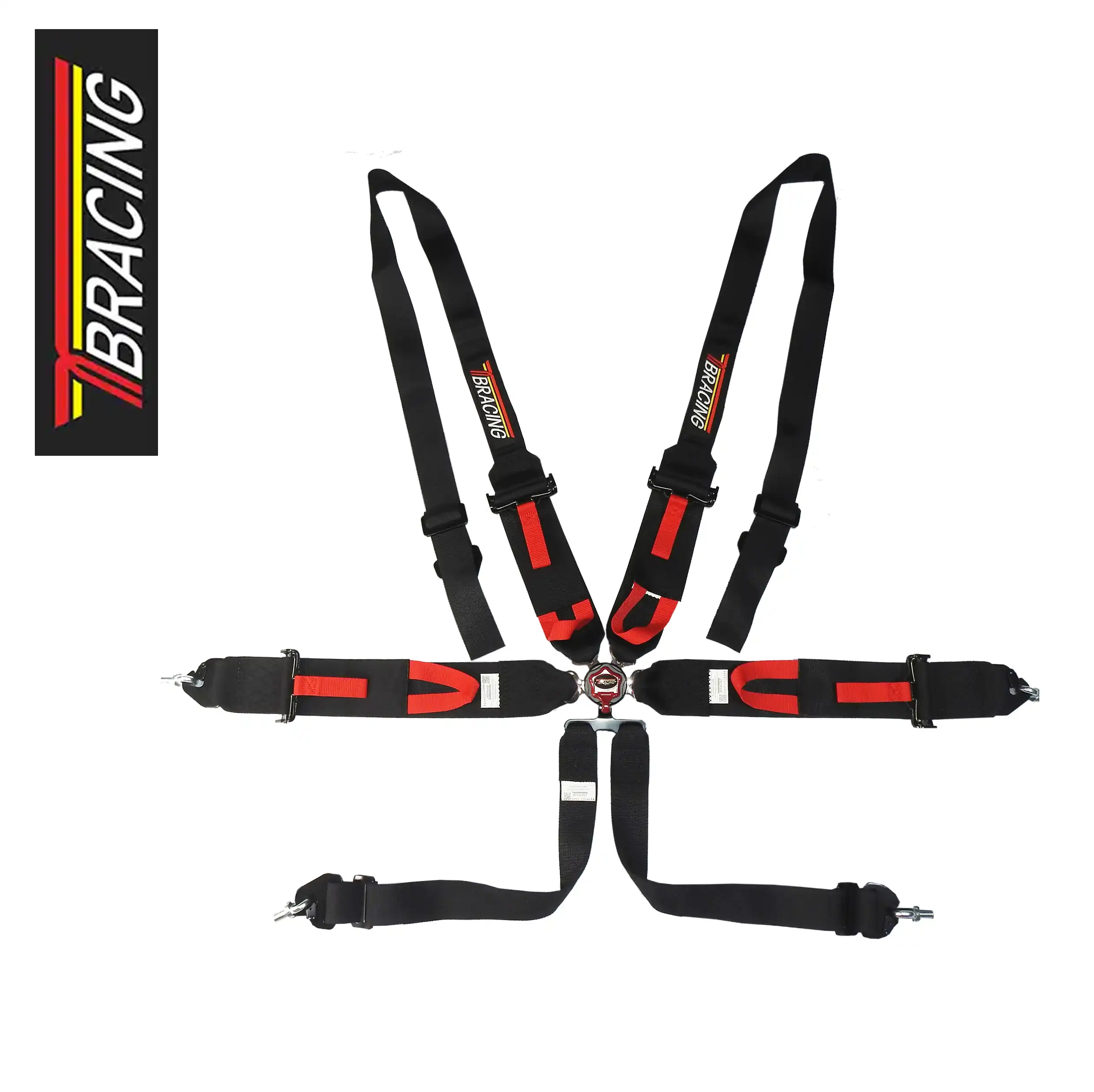 TBRACING Sport S 6 Punkt Gurt 2+3 Zoll FIA 8853-2016 Produktion 2026 mit integrierte Staubschutzkappe